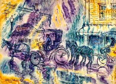 Stanley Bielecky Streetscape Watercolor