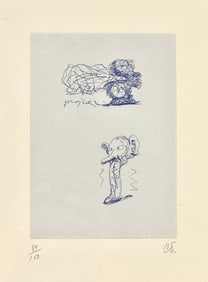 Claes Oldenburg Signed Print from "Notes in Hand" and Book