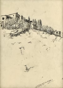 E.T. Hurley (Ohio, 1869-1950) Framed Drawing