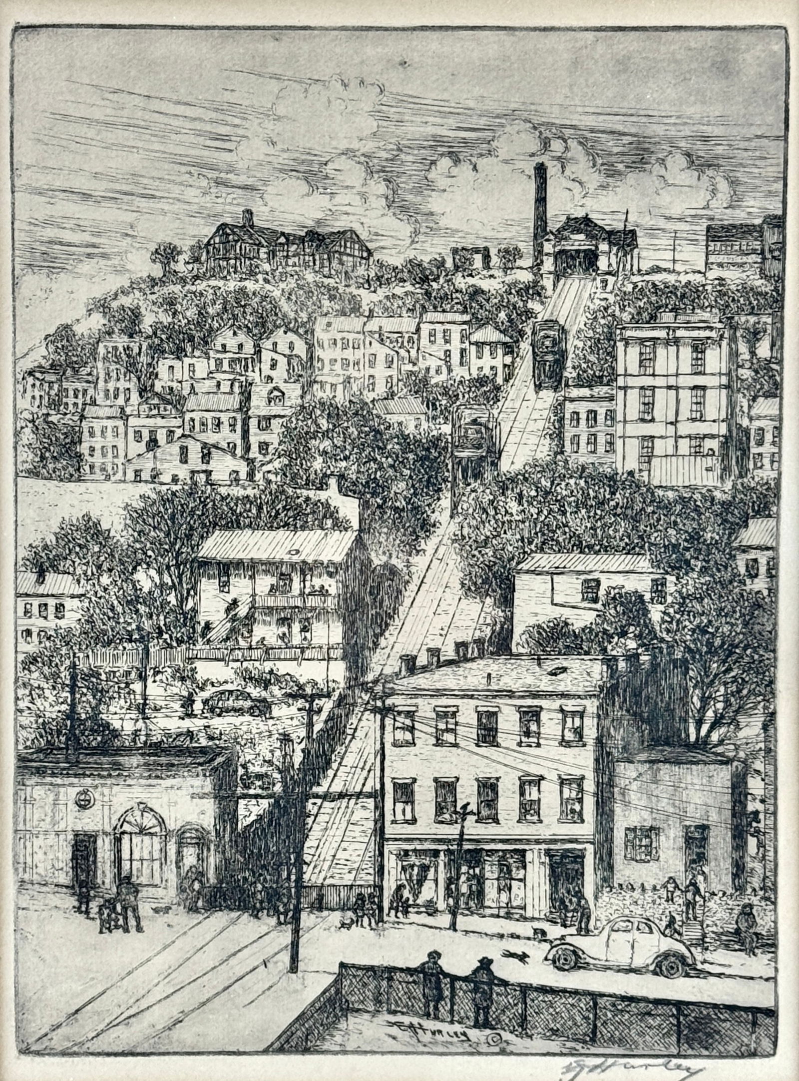 Pair of Incline Etchings by E.T. Hurley (1 of 7)