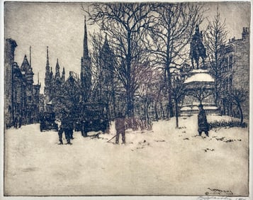 "Piatt Park" Etching by E.T. Hurley