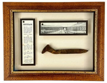 Framed NW Pacific Railroad Trestle Spike