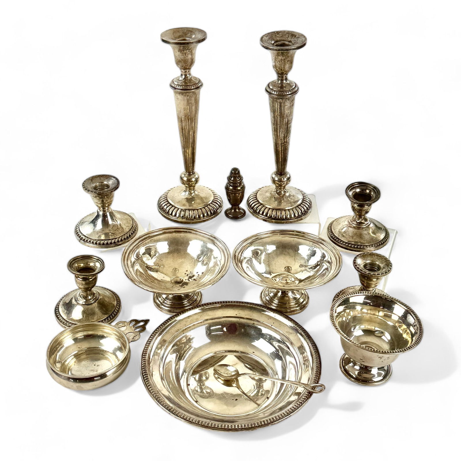 Sterling and Sterling Weighted Serving Pcs. & Candlesticks (1 of 14)