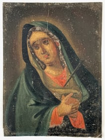 Mexican Retablo on Tin