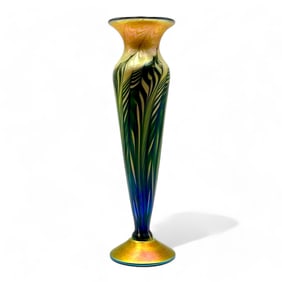 Lundberg Studios Moire Fern Bud Vase