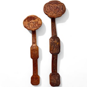 Pair of Chinese Ruyi Sceptors