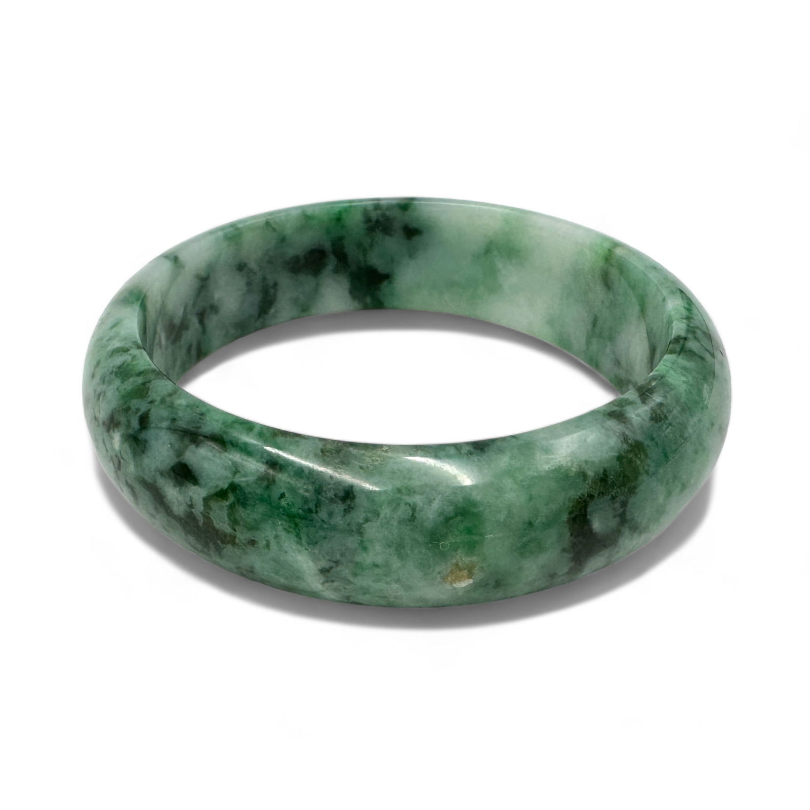 Spinach Jade Chinese Bangle (1 of 3)