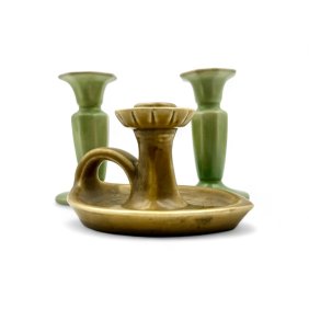 Trio of Rookwood Candle Holders
