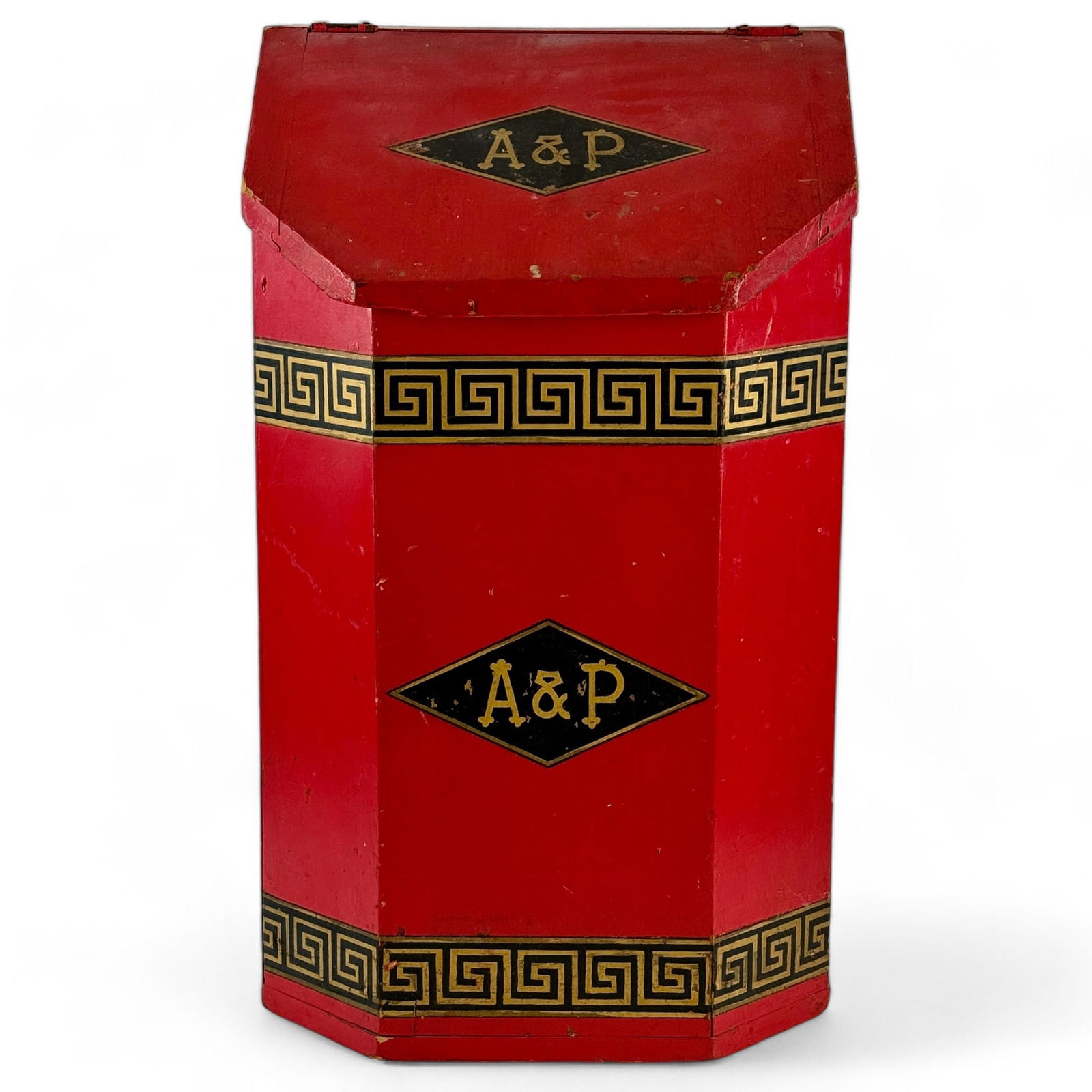 A&P Wooden Paint Decorated Coffee Bin (1 of 7)
