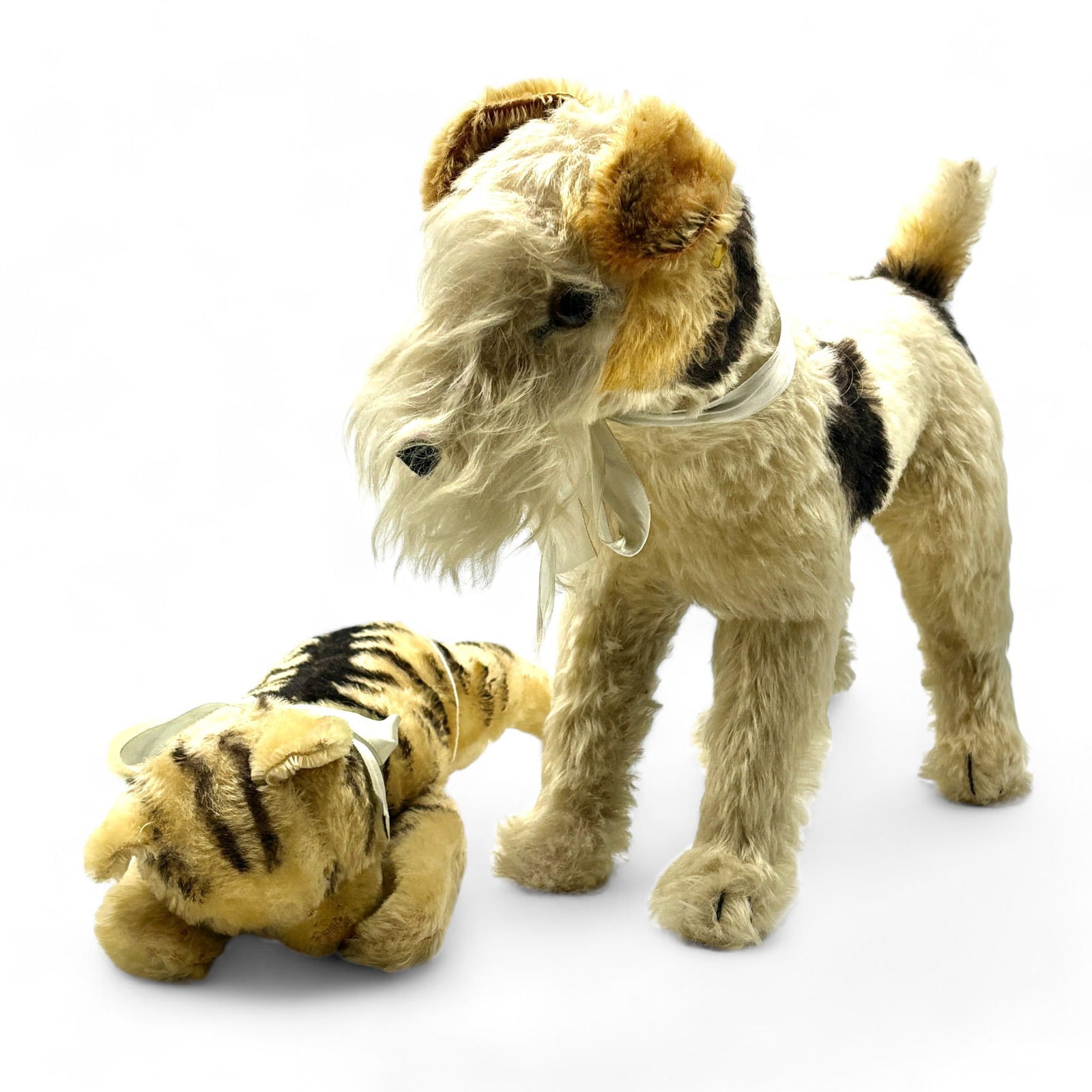Steiff Terrier and Tiger Cub (1 of 2)