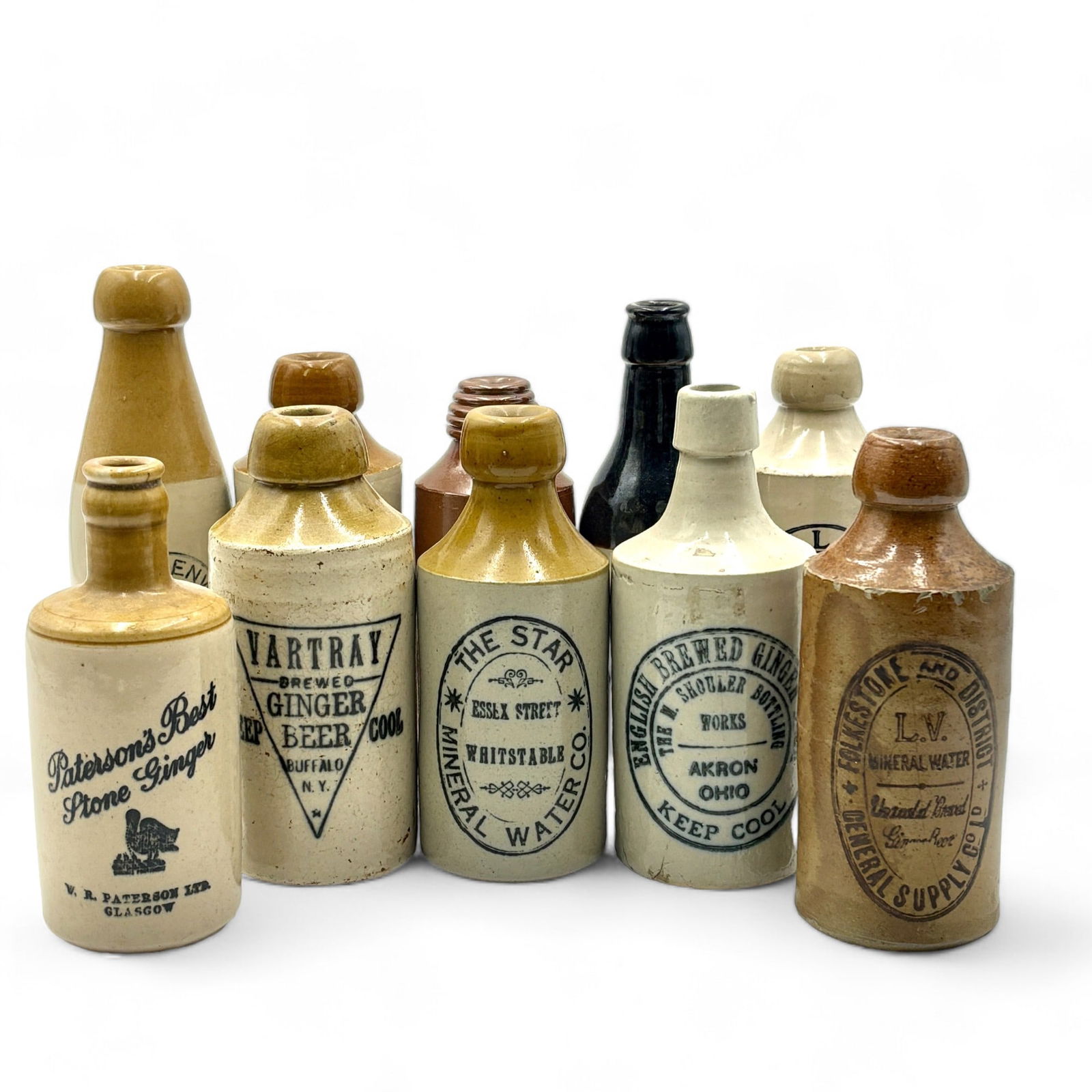 Group of Ten Ginger Beer and Beer Jugs (1 of 4)