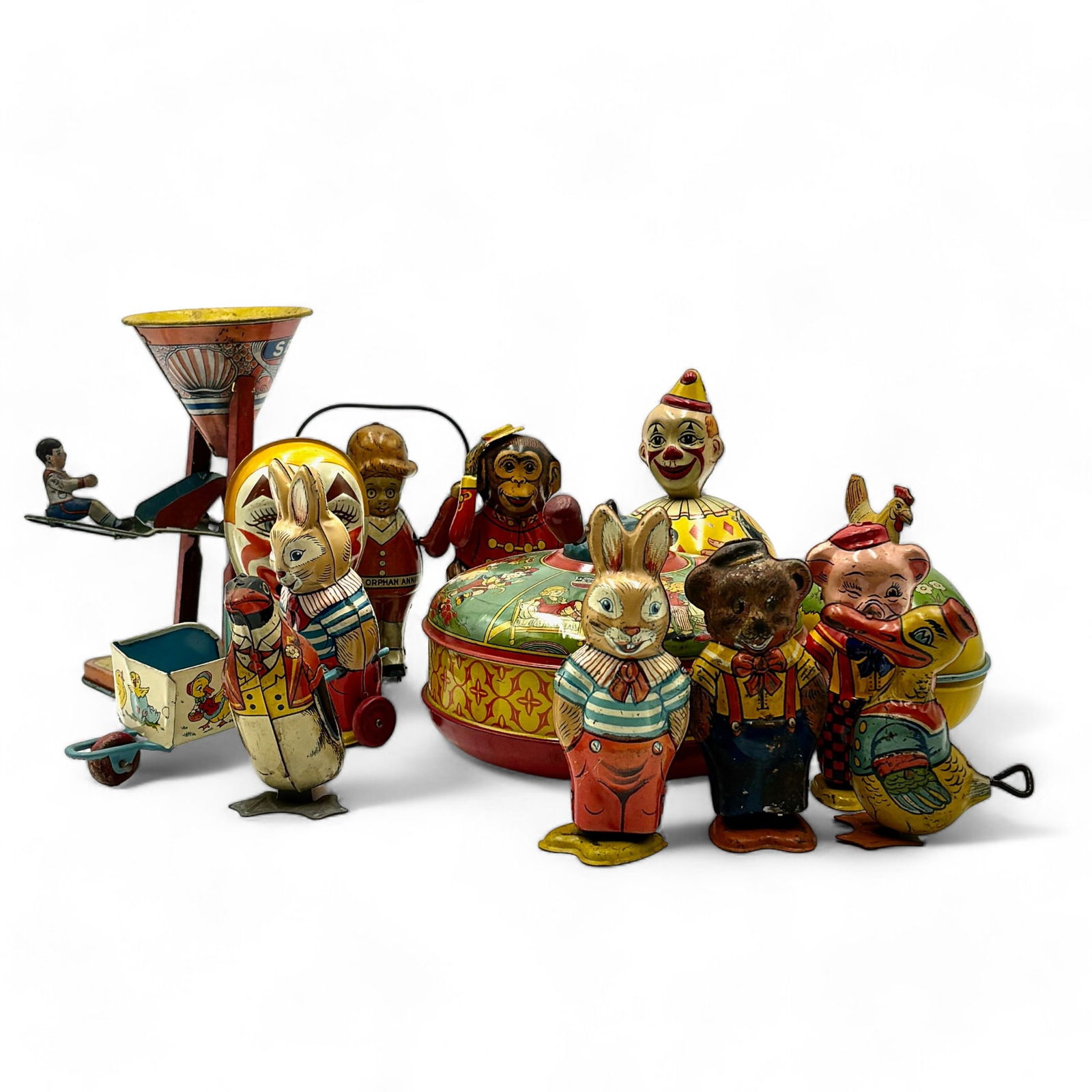 Collection of 12 J. Chein Tin Toys (1 of 7)