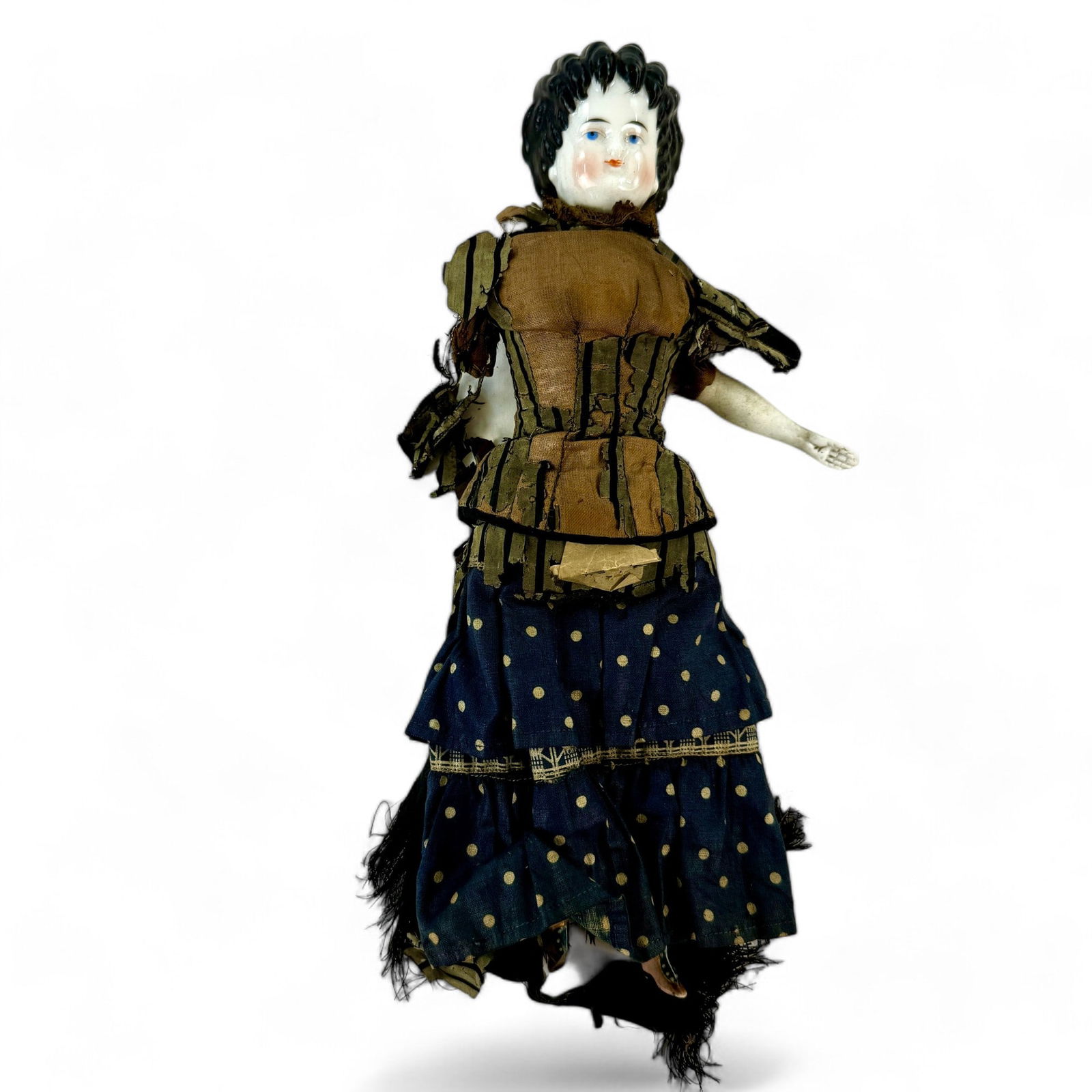 19th Century Black Haired China Doll (1 of 4)