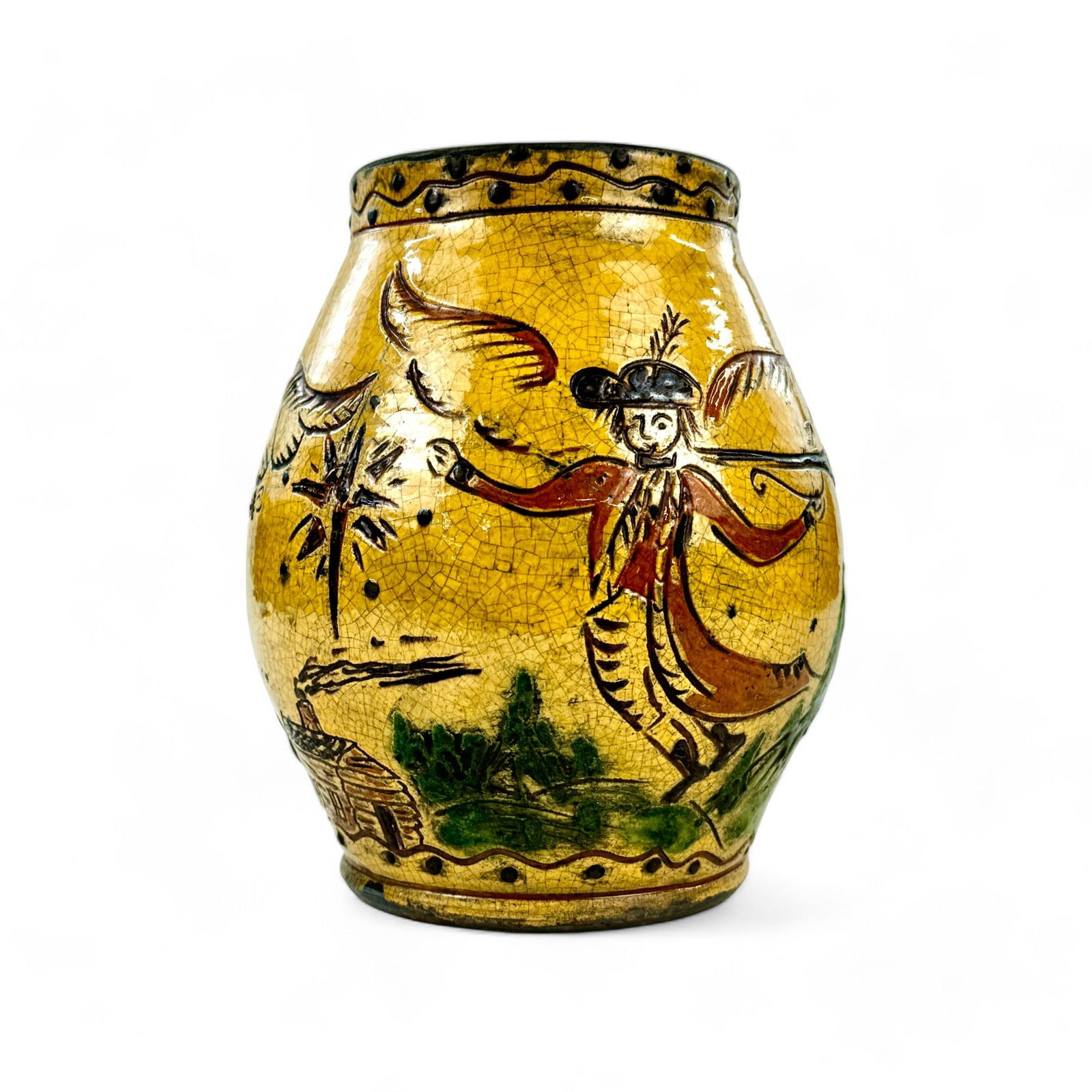 Greg Shooner Earthenware Vessel, Decorated (1 of 4)