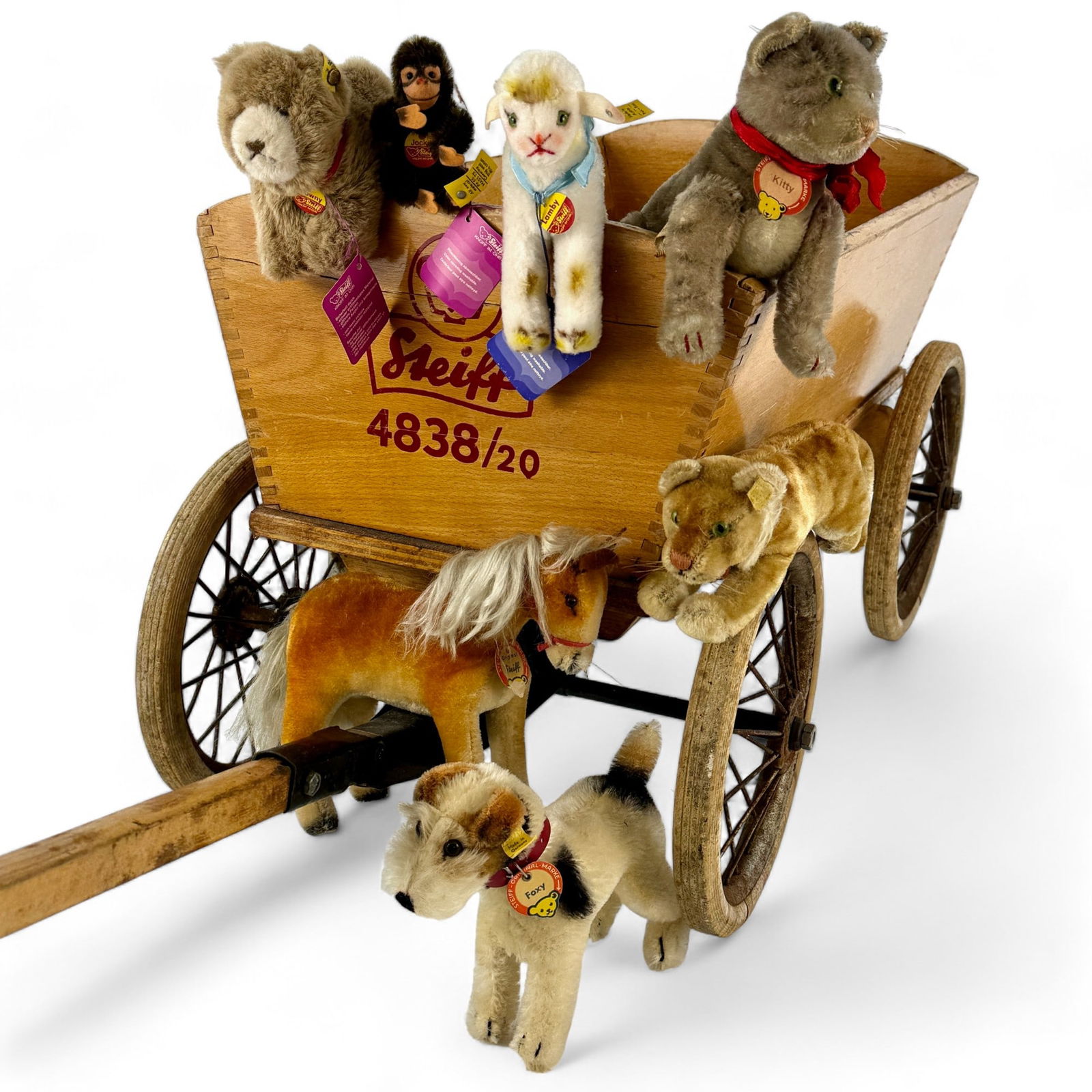Steiff Animals in Wagon (1 of 11)