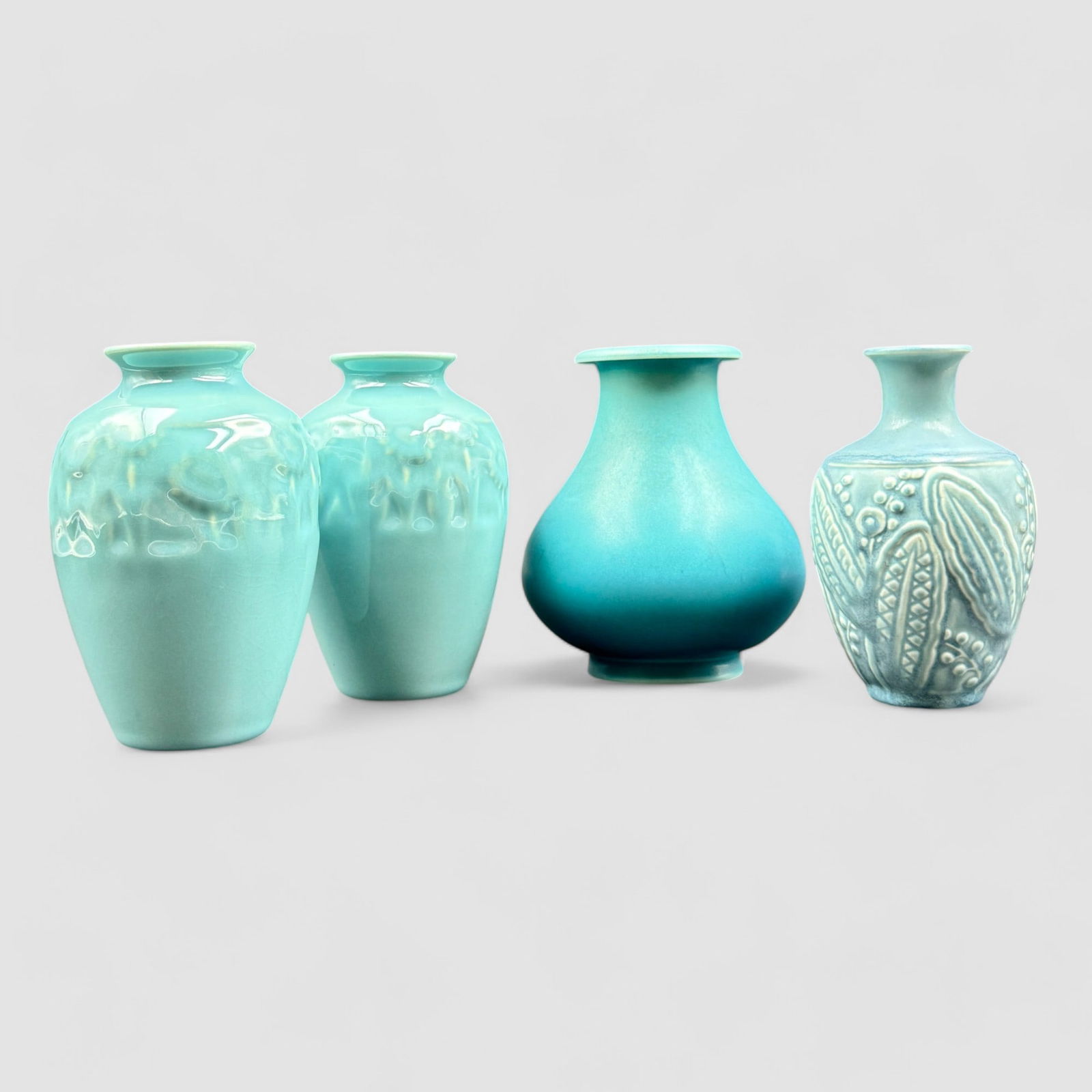 Rookwood Pottery: Four Blue Vases (1 of 6)