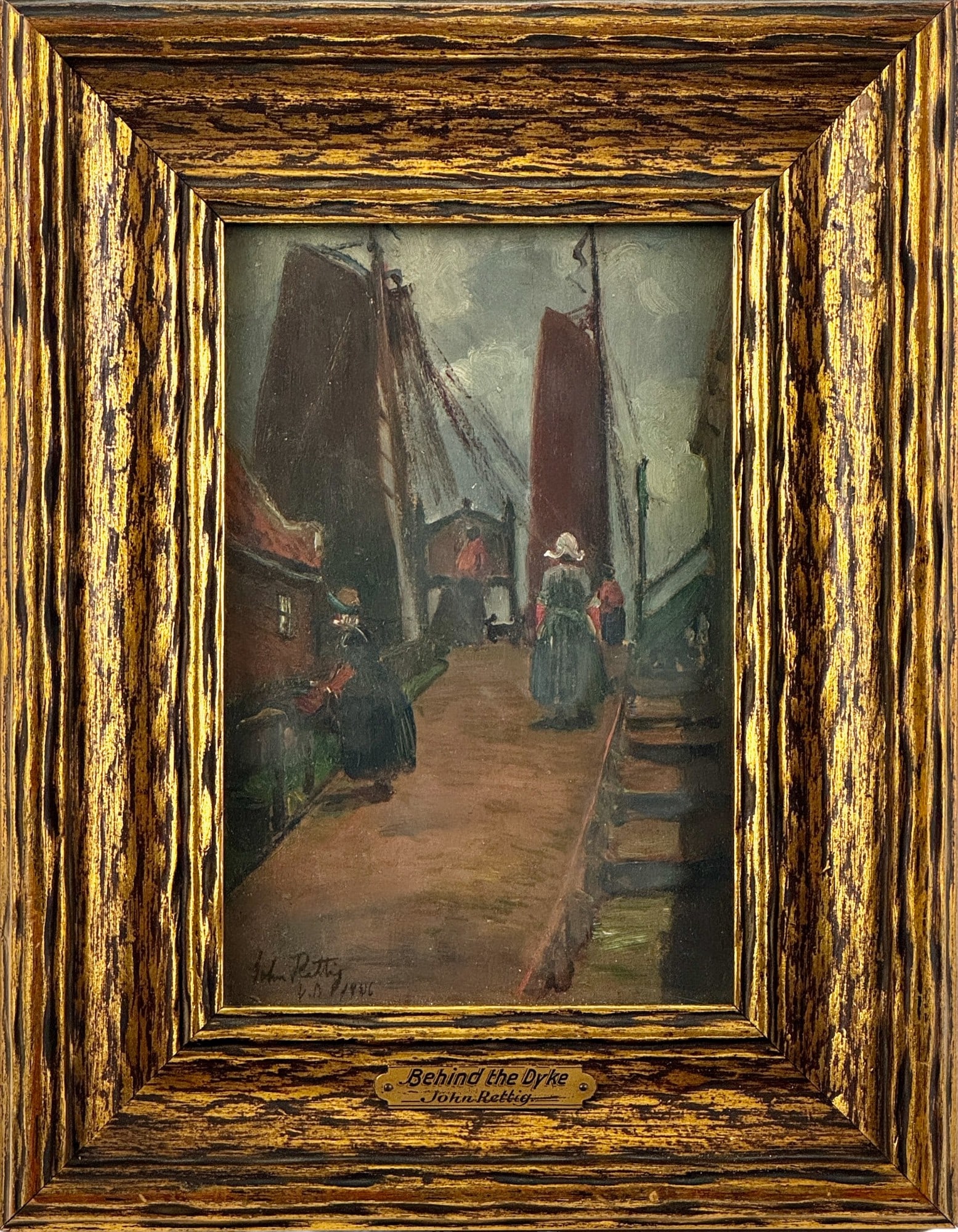 "Behind the Dyke" Oil by John Rettig (1 of 5)