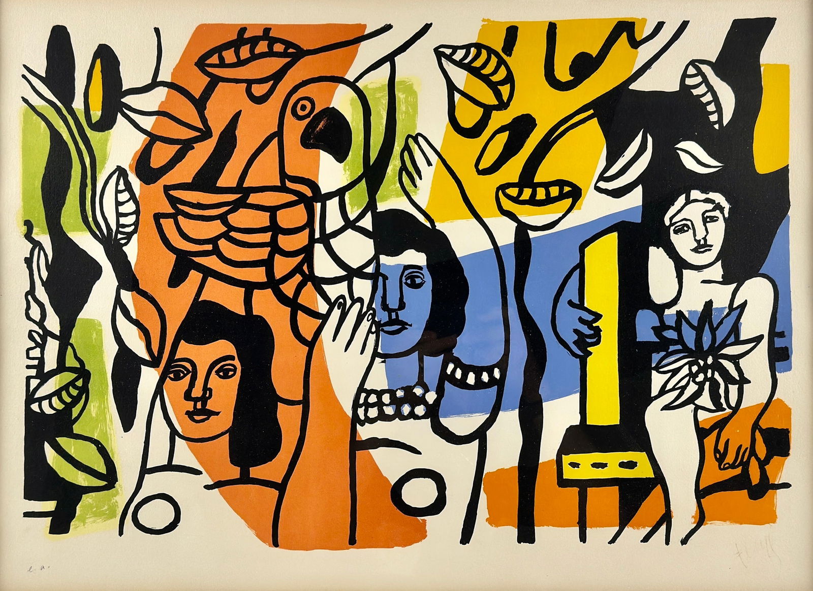 Fernand Leger Lithograph, "Les Femmes au Perroquet" (1 of 4)