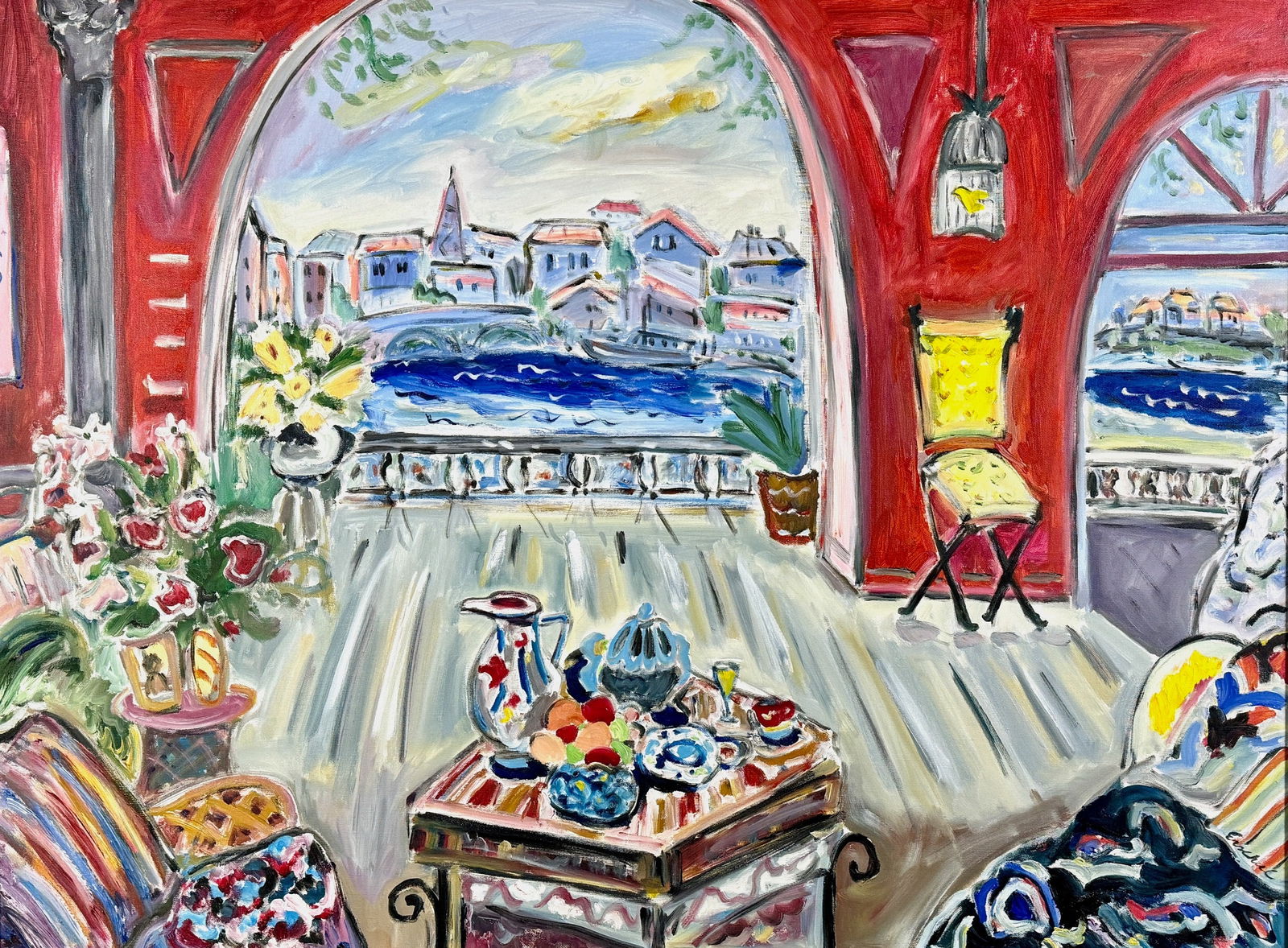 "The Red Room" Oil by Beverly Erschell (1 of 6)