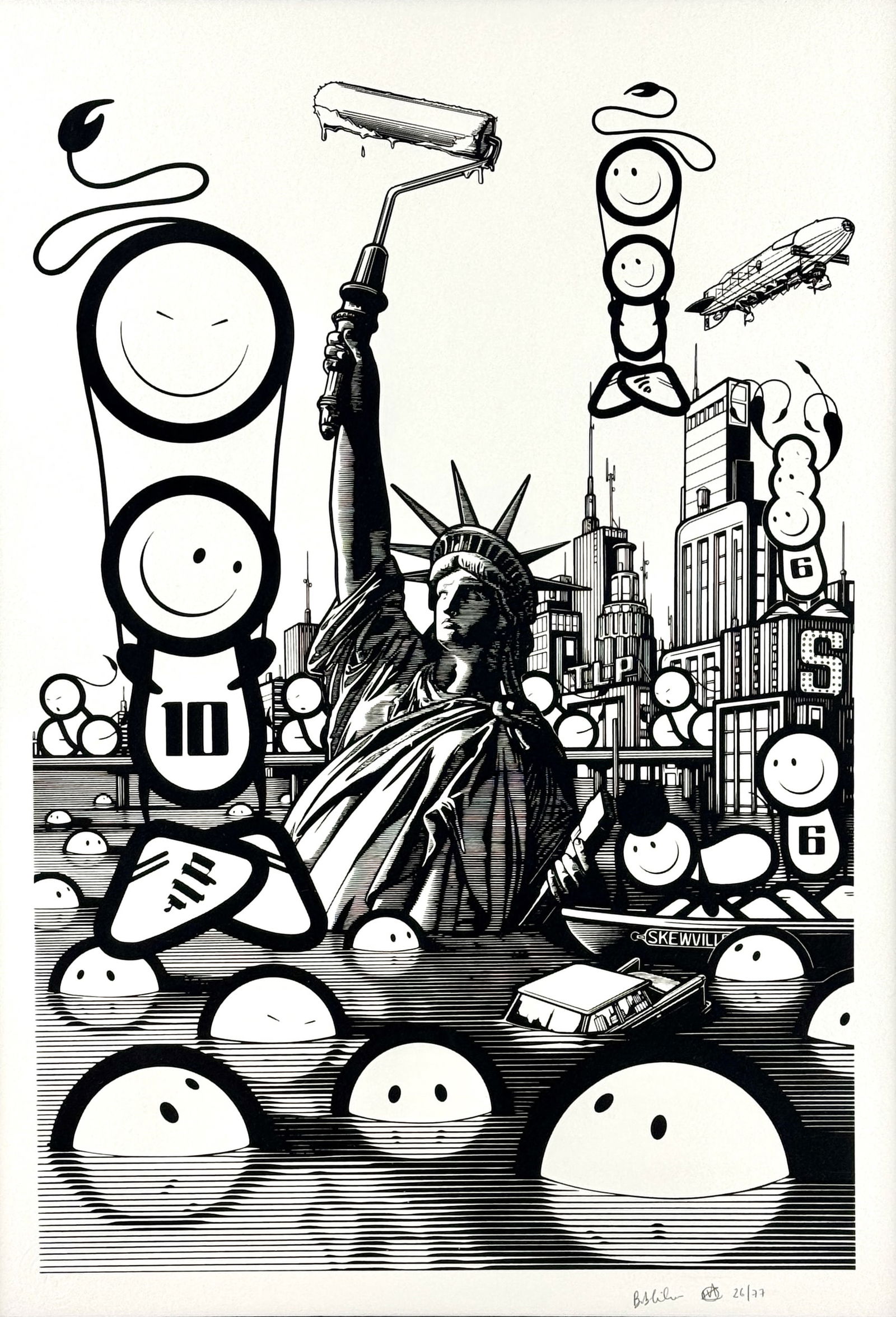 "Taking Massive Liberties" Silkscreen by London Police (1 of 5)