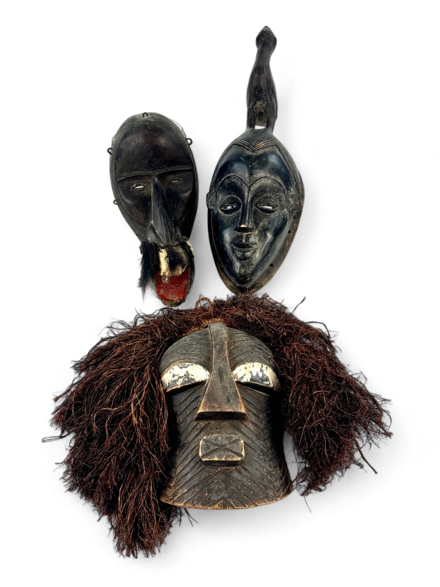 Trio of African Carved Masks (1 of 11)