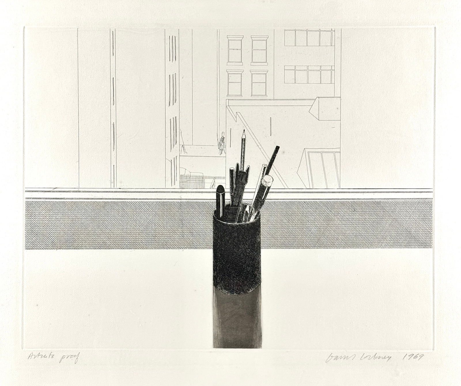 David Hockney Etching, "Still Life" (1 of 8)