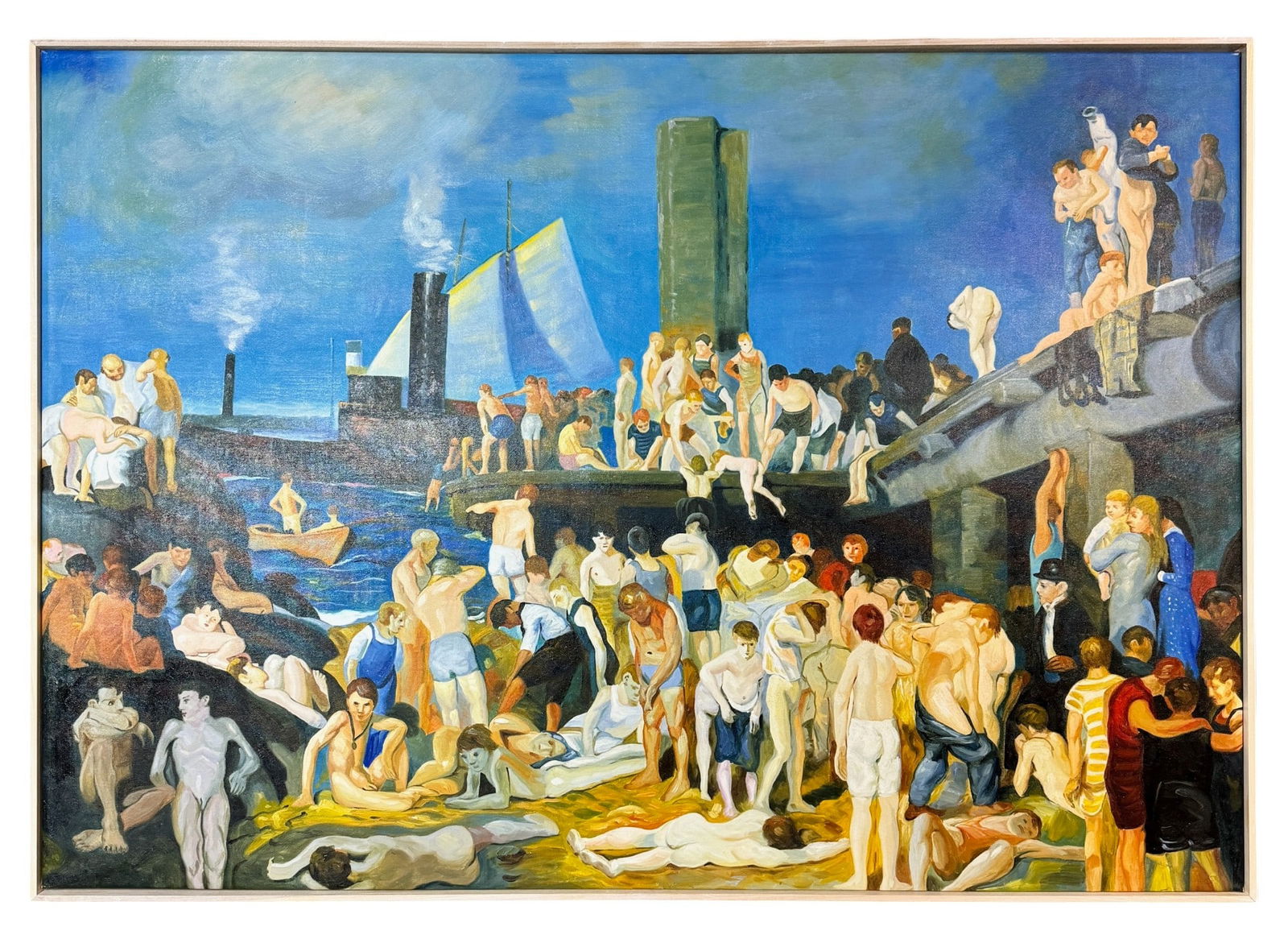 FIne Oil Copy of George Bellows' "Riverfront" (1 of 6)
