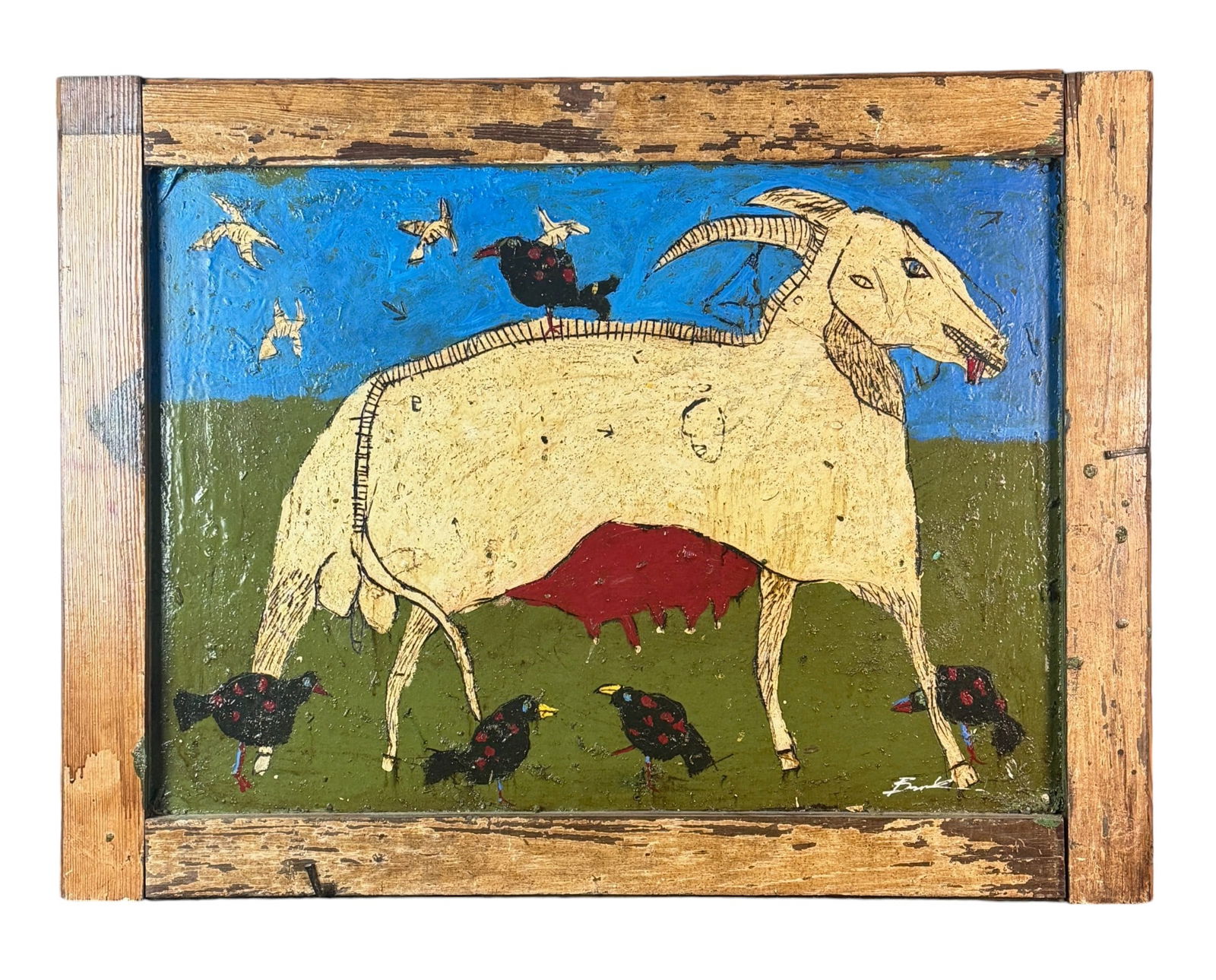 Michael Banks "Goat's Groove" Folk Art Painting (1 of 8)