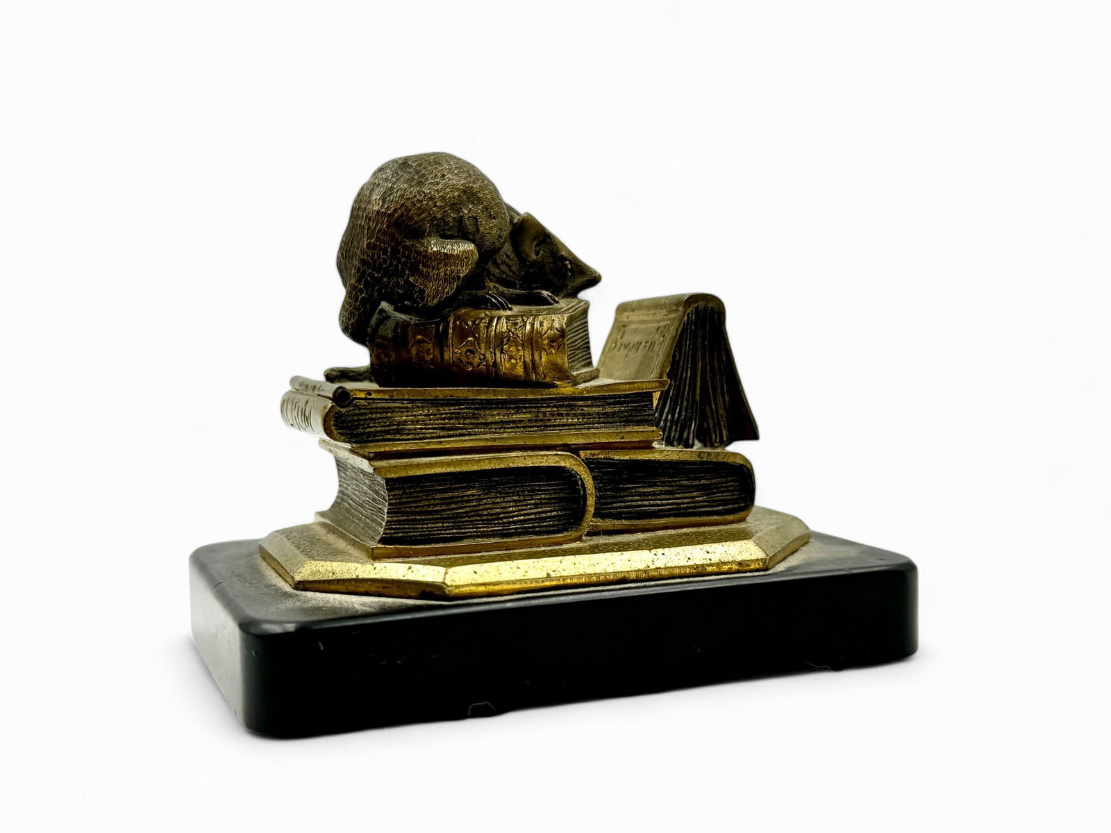 Cast Bronze Mouse Inkwell (1 of 7)