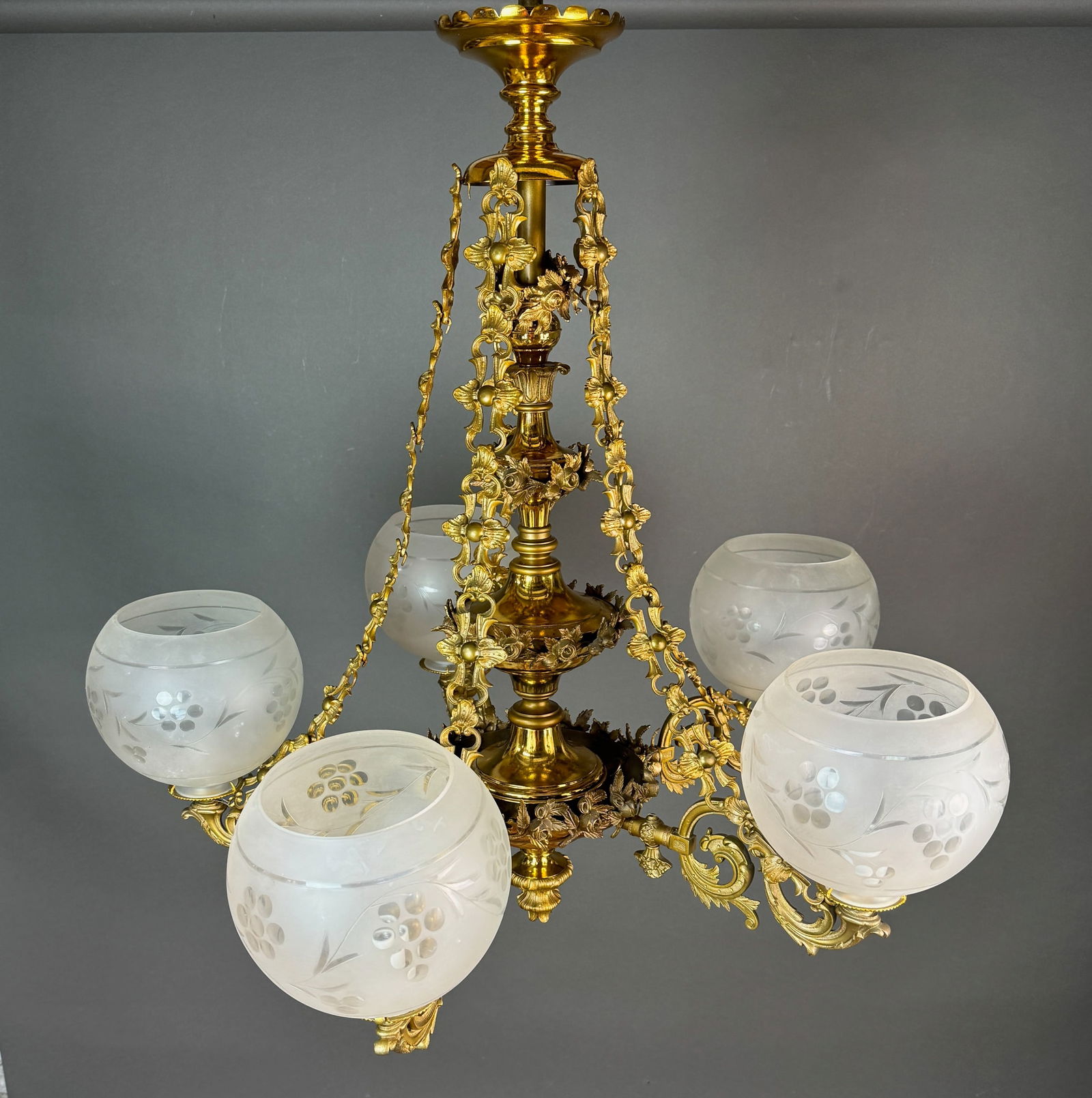 Electrified Gasolier by Henry Hooper, Boston (1 of 15)