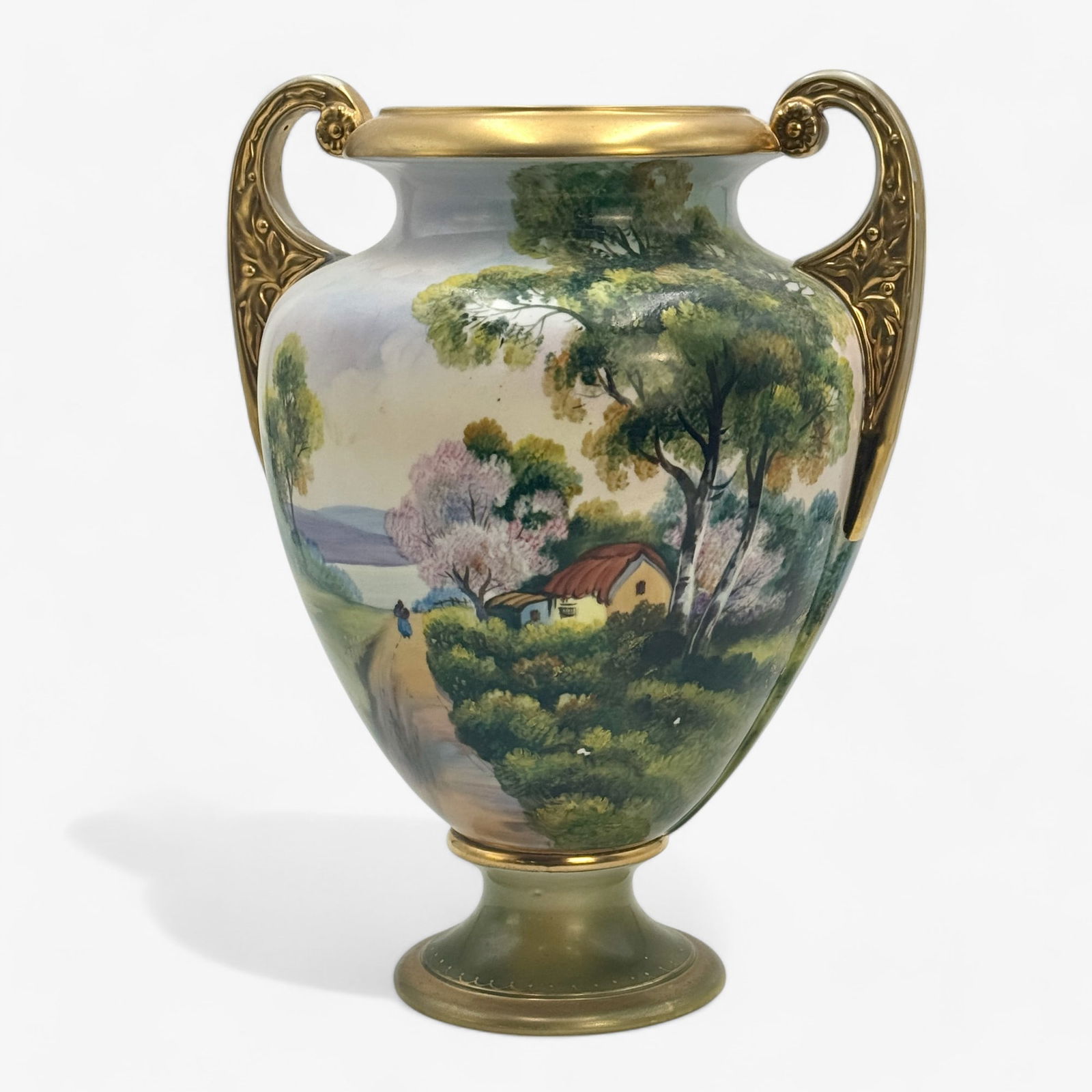 Large Nippon Scenic Handled Vase (1 of 5)