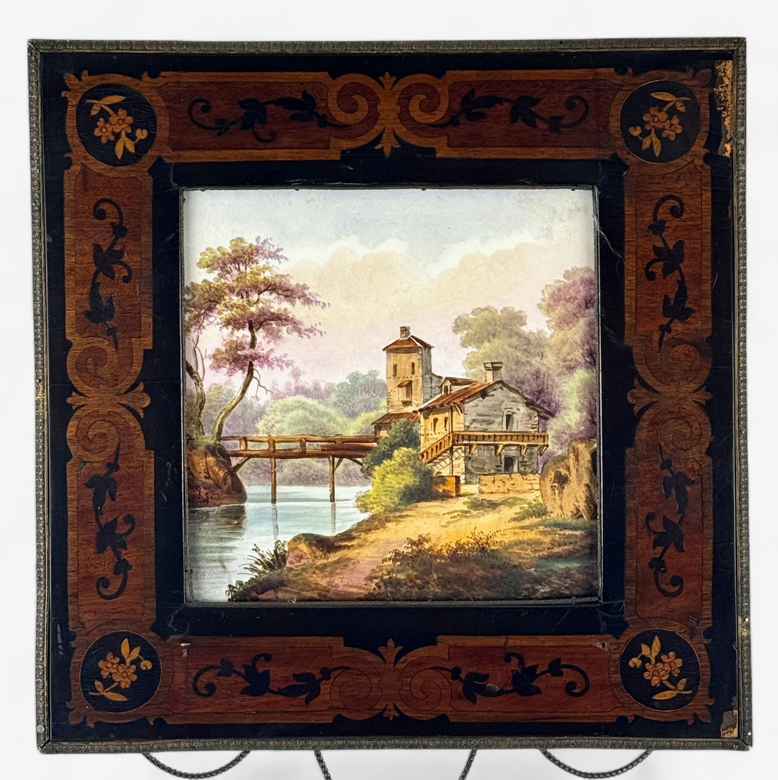 19th Century Inlaid Tilt Table with Plaque (1 of 8)