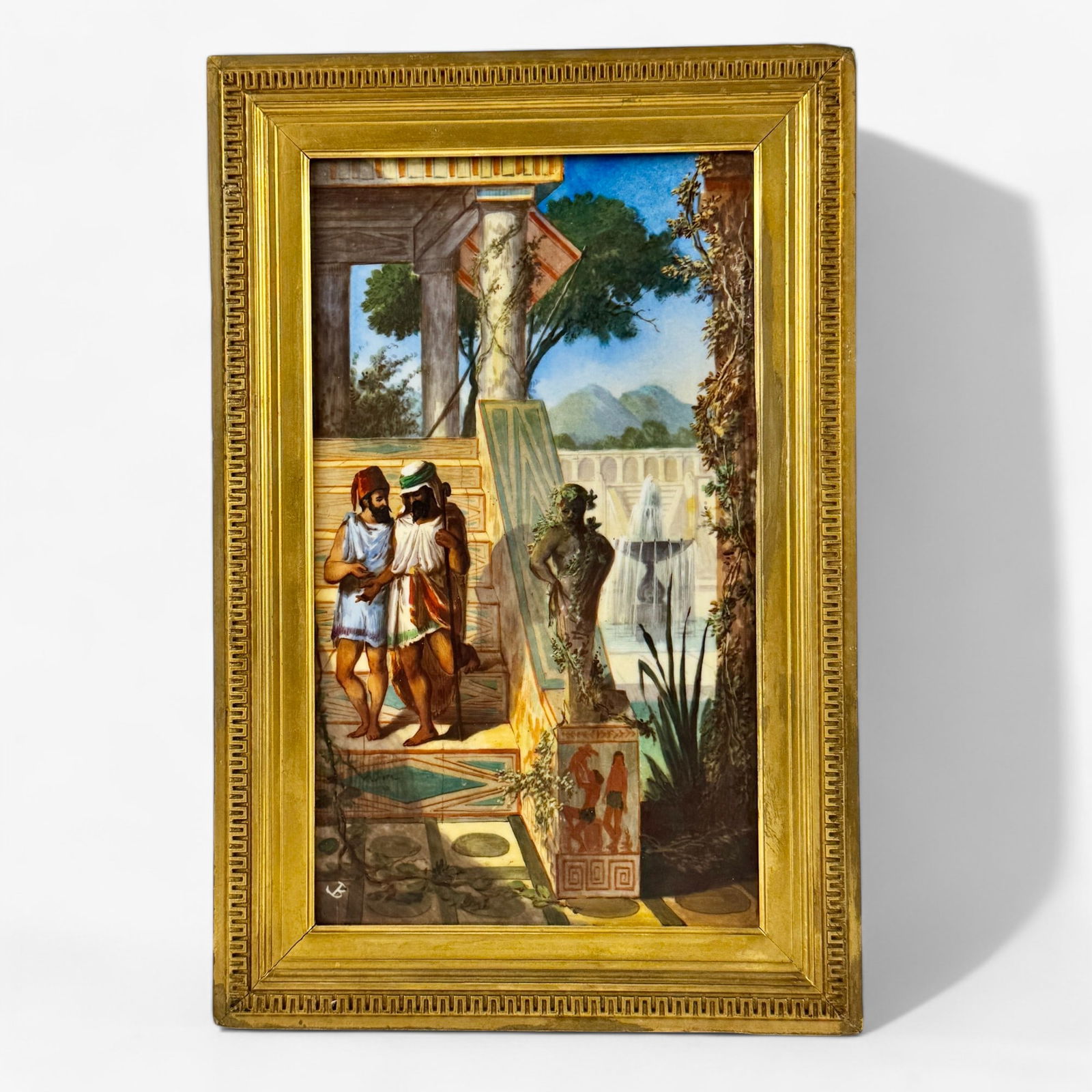 Pair Classical Revival Porcelain Plaques (1 of 6)