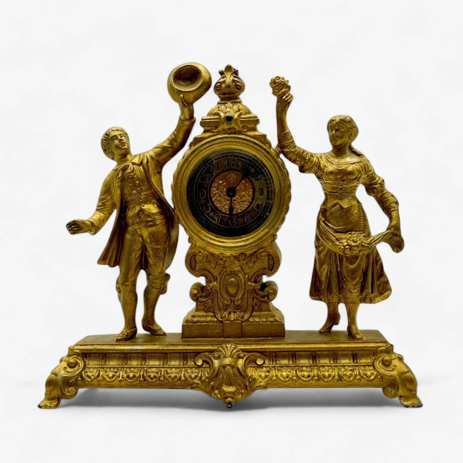 Ansonia Brass Figural Shelf Clock (1 of 6)