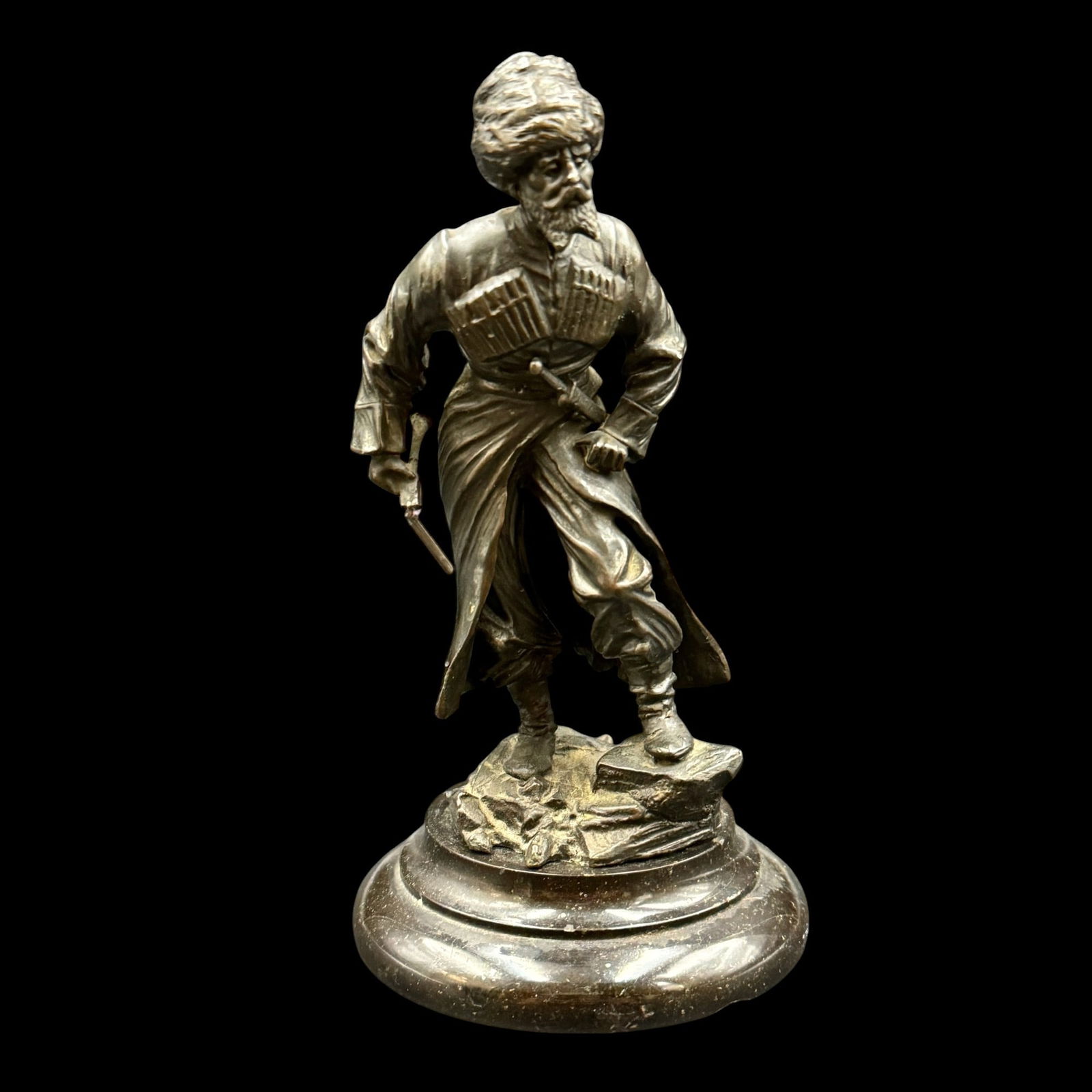 Small Eastern European Bronze Cossack Sculpture (1 of 6)