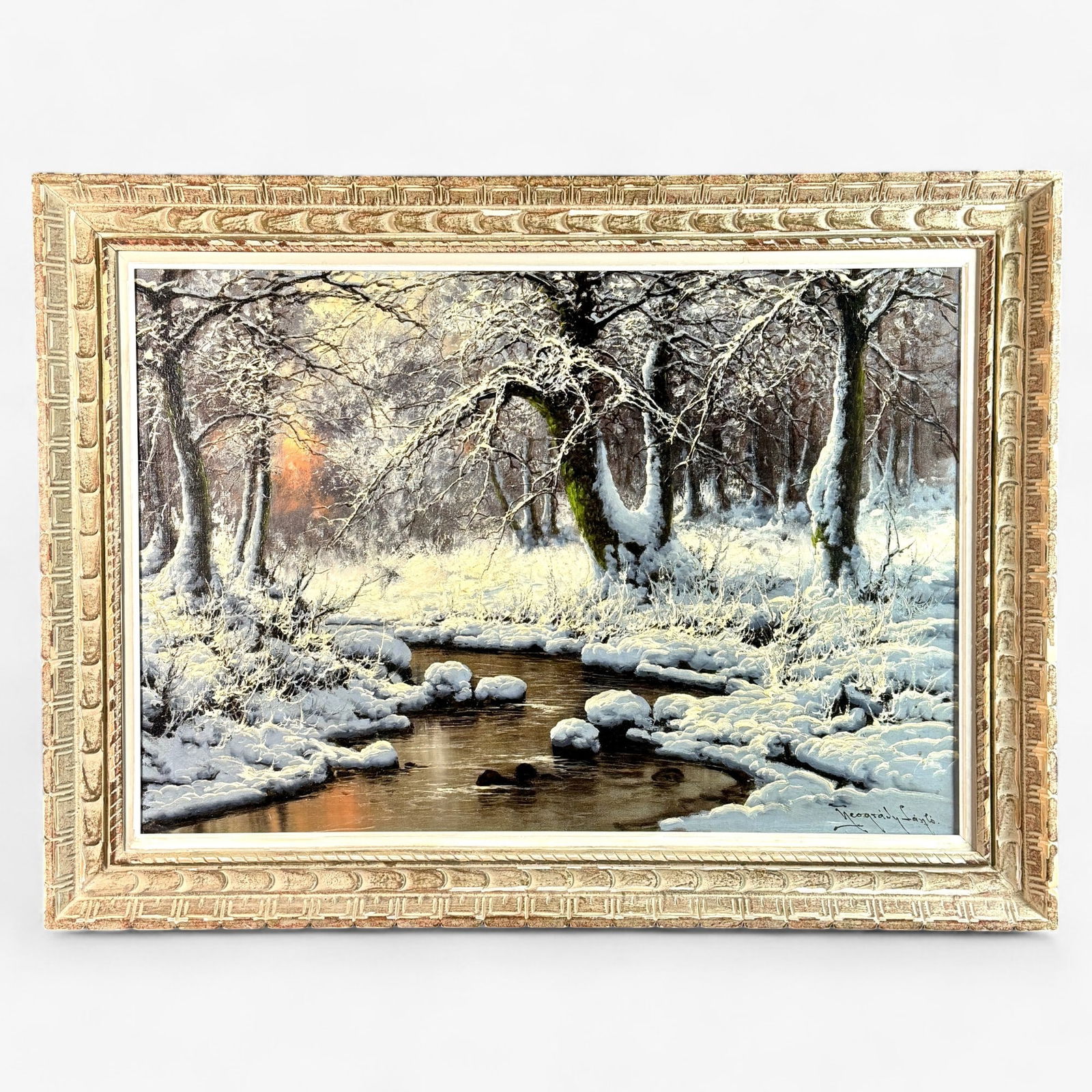 Lazlo Neogrady WInter Oil on Canvas Landscape (1 of 8)