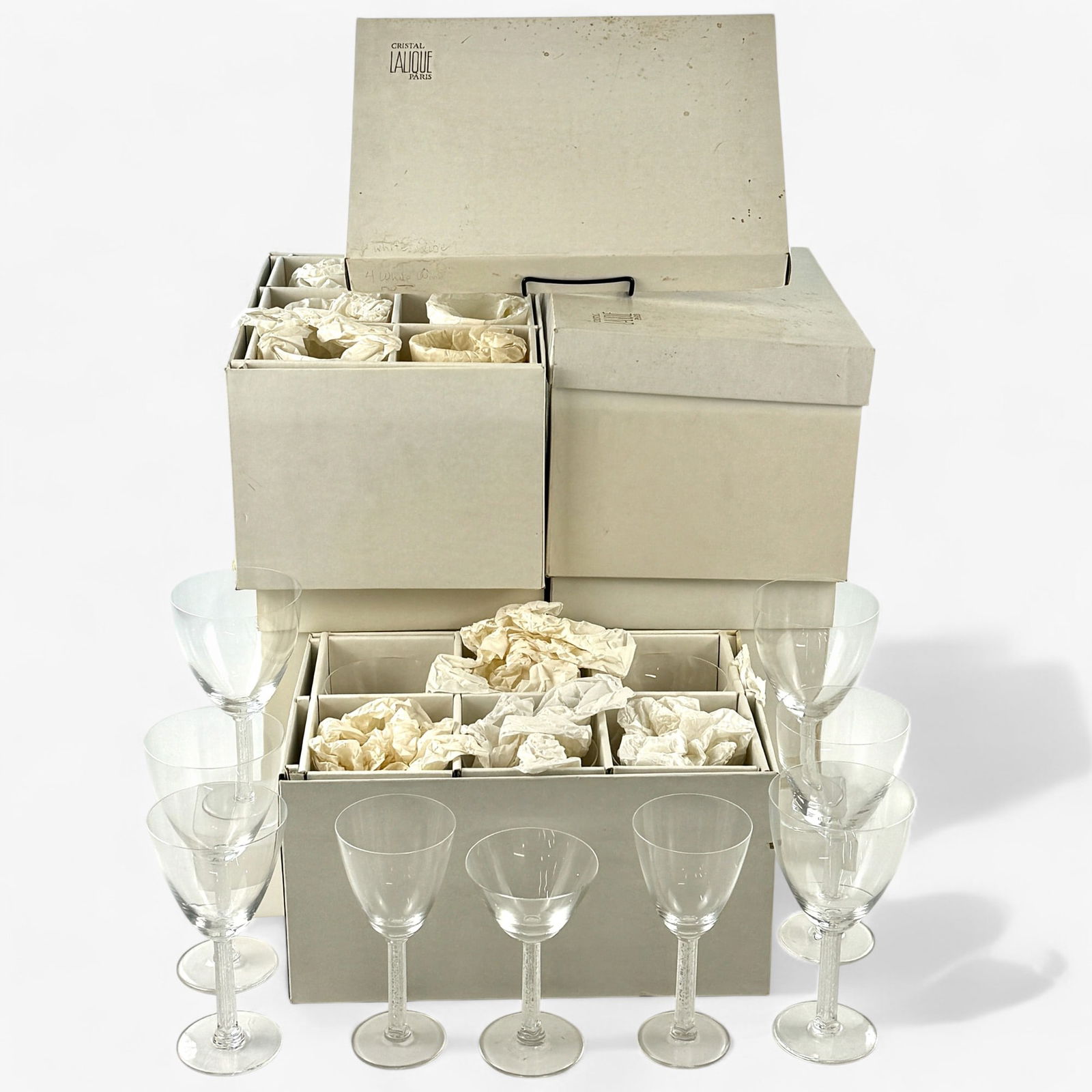 Large Collection of Lalique Phalsbourg Stemware (1 of 7)