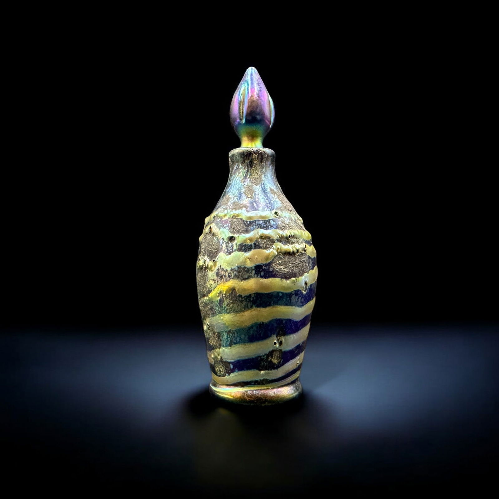 L.C. Tiffany Favrile Glass Lava Perfume Bottle (1 of 11)