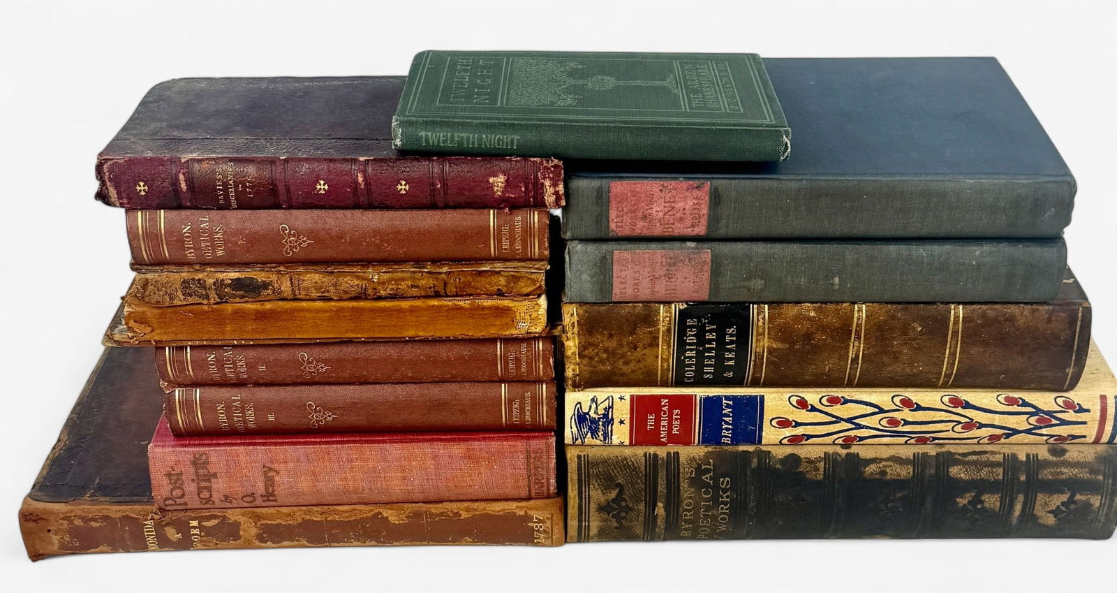 Gorup of 13 Antique Books on Poetry (1 of 3)