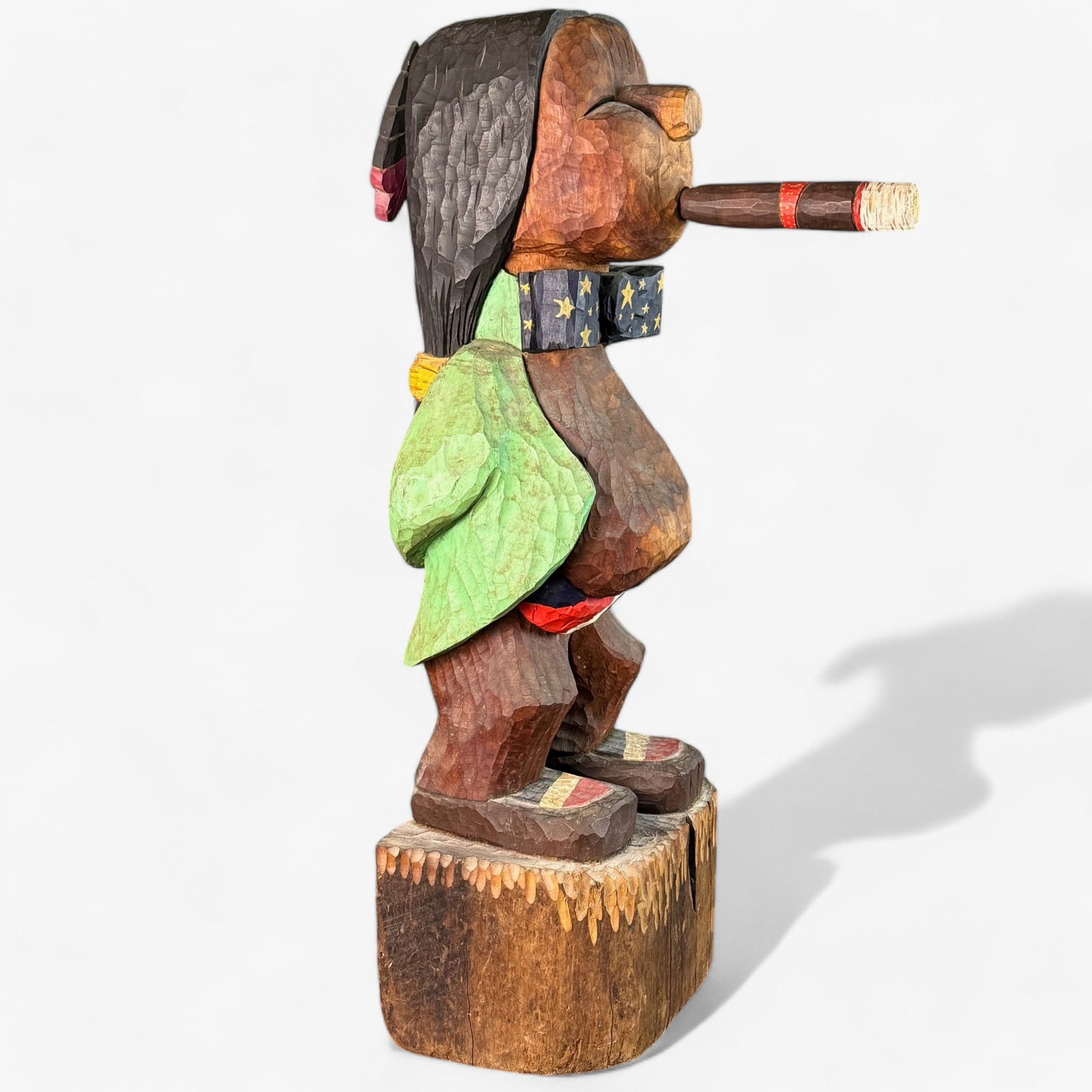 Folk Art Carved Cigar Store Indian by Pete Rogers (1 of 7)