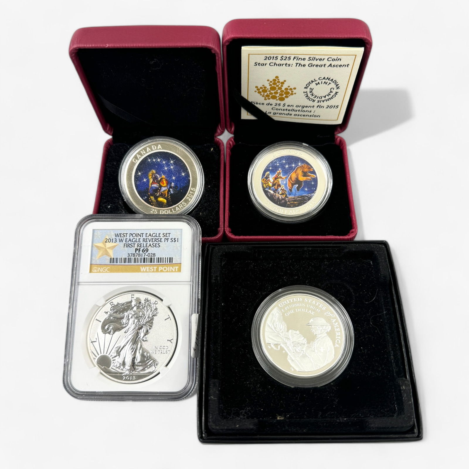 Group of Four Sterling Silver Coins (1 of 9)