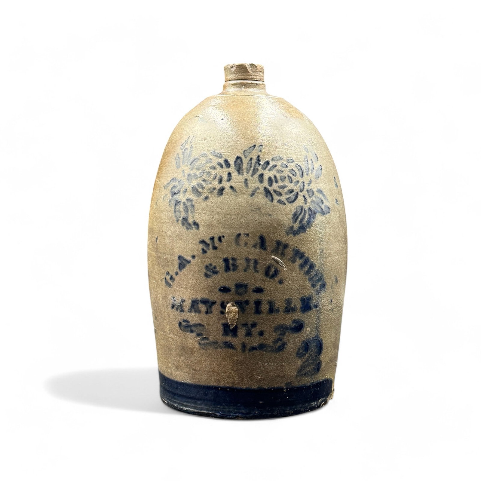 G.A. McCarthey & Bro.Stoneware Jug, Maysville, KY (1 of 8)
