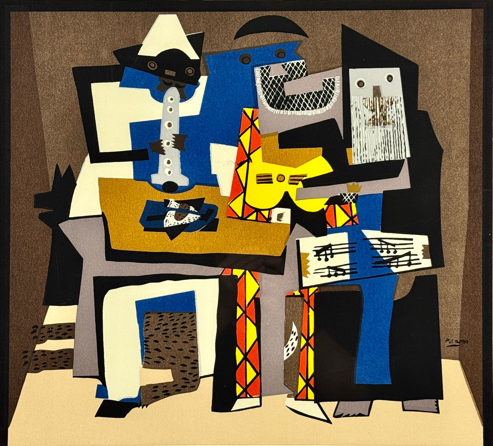 Jazz Musicians Silkscreen After Picasso (1 of 3)