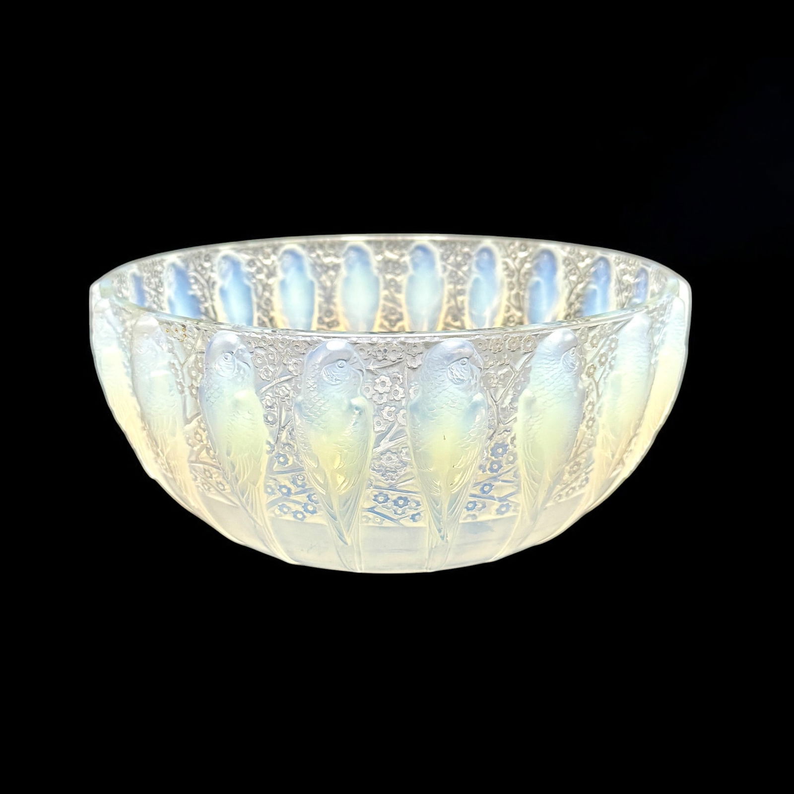 Rene Lalique "Perruches" Bowl, Designed 1931 (1 of 9)