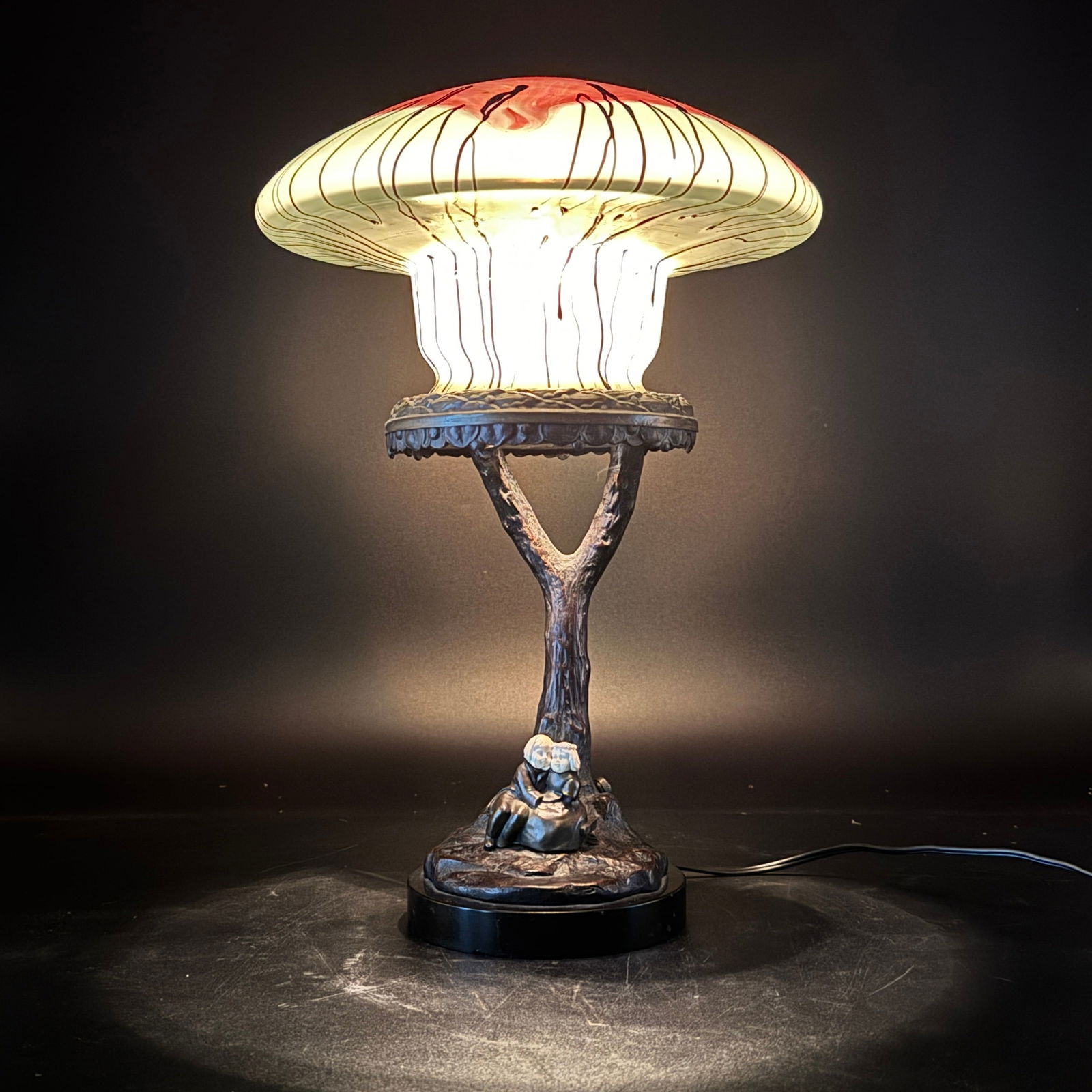 20th Century Bronze Mushroom Style Lamp (1 of 8)