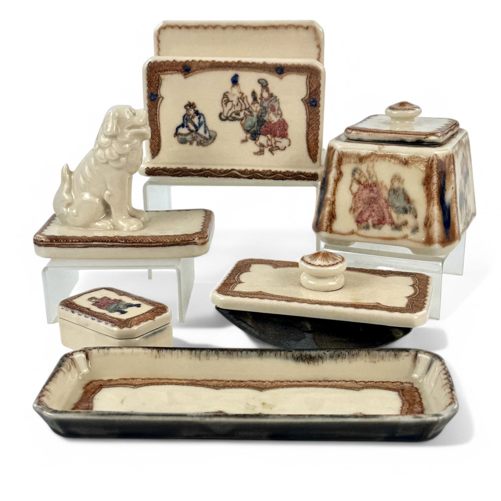 Rookwood Pottery: 1/1 Hentschel Decorated Desk Set (1 of 9)