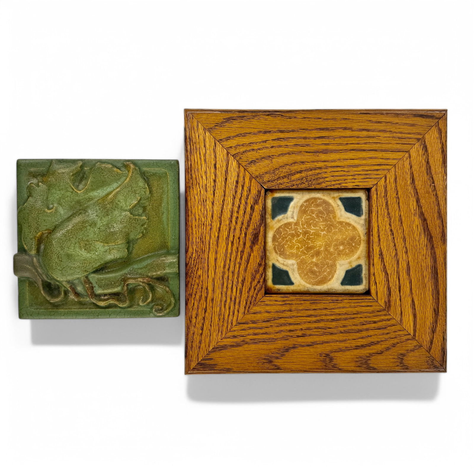 Rookwood Pottery: Pair of Faience Art Tiles (1 of 6)