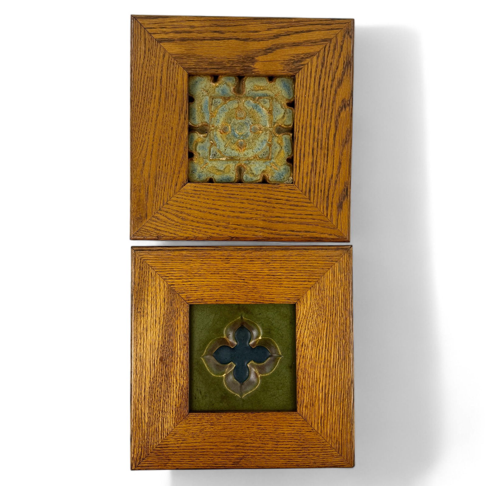 Pair of Early Framed Rookwood Faiance Tiles (1 of 8)