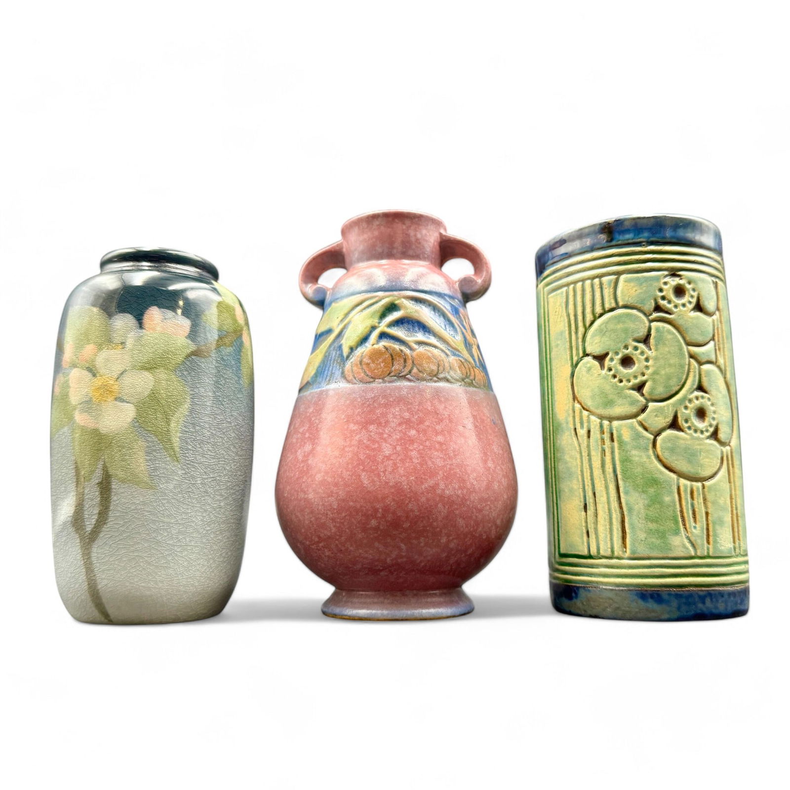 Rookwood and Roseville Pottery Vases, Plus (1 of 6)