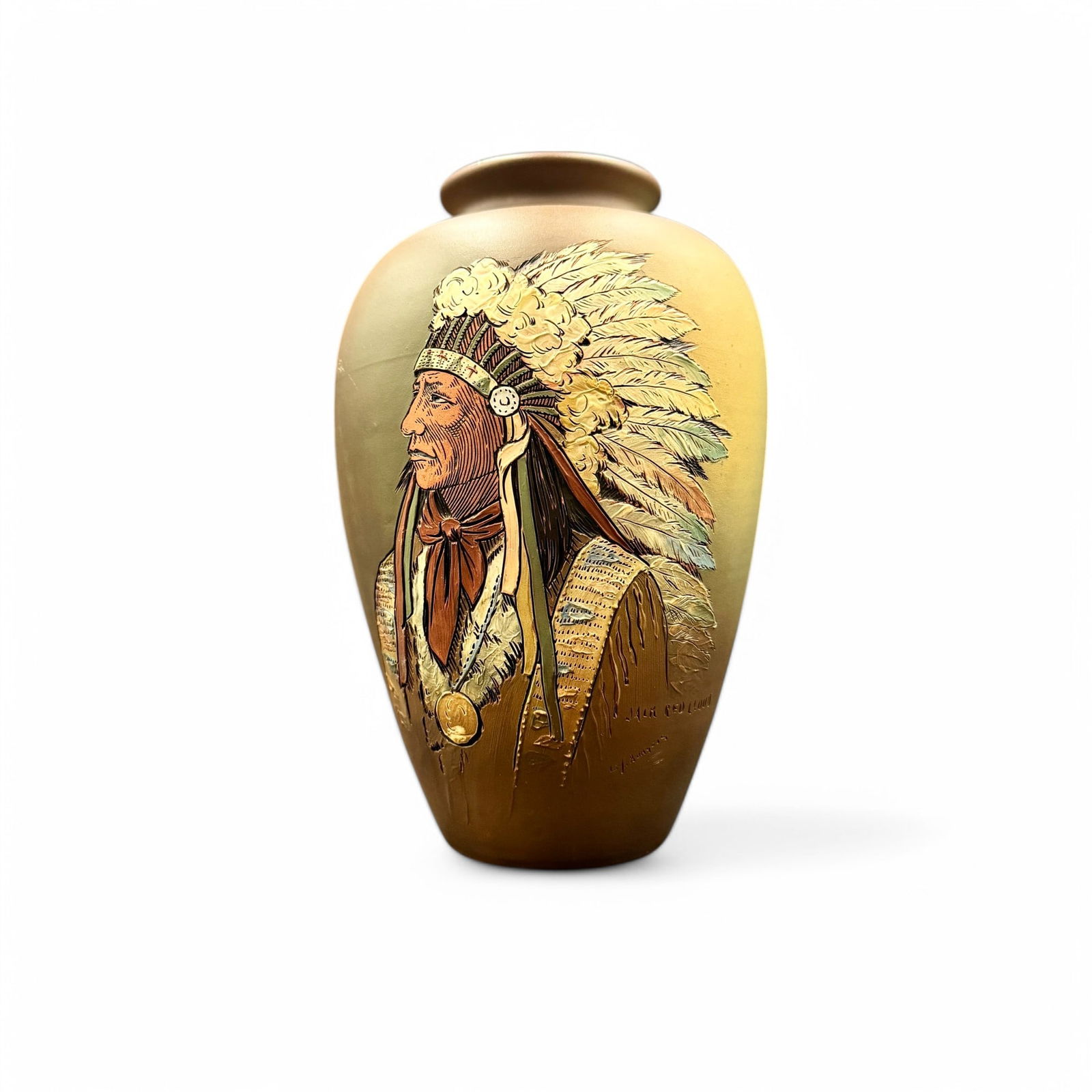 Weller Pottery: Dickensware Chief Vase by Burgess (1 of 6)